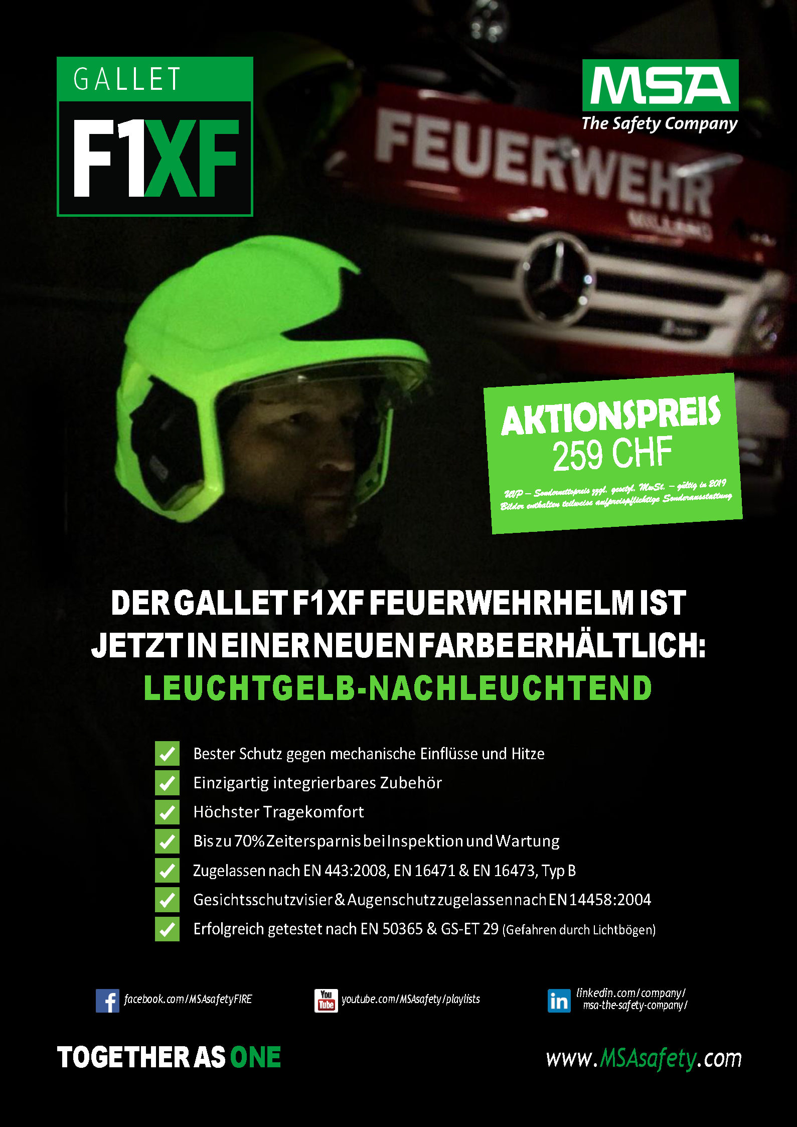 Helm Gallet F1XF Aktion